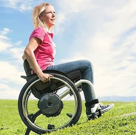 Woman in a wheelchair