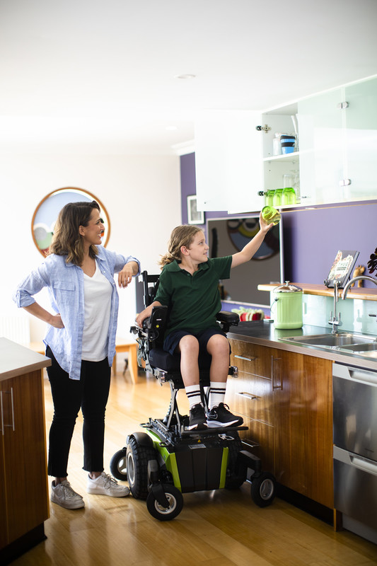 Child in a wheelchair